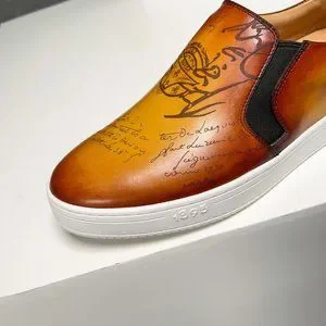 Berluti | Shoes | Playtime Scritto Patterned Leather Sports  display picture 3